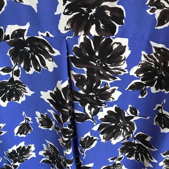 Lane Bryant blue floral long tunic top blouse Plus size 18/20 short sleeve - Picture 4 of 5